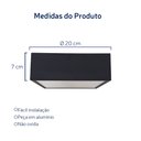 Ver imagem 3 de Palfon Quadrado de Aluminio Preto 20cm