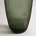 Ver imagem 3 de Conjunto de 6 Copos de Vidro com Relevo Verde Fumê 380 Ml – com Pé