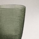 Ver imagem 2 de Conjunto de 6 Copos de Vidro com Relevo Verde Fumê 380 Ml – com Pé