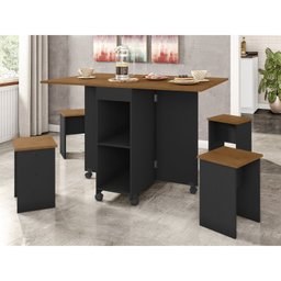 Mesa Dobrável e 4 Bancos Paris Zanzini - 1