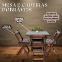 Ver imagem 4 de Mesa Dobrável 70x70 com 4 Cadeiras