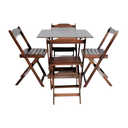 Ver imagem 1 de Mesa Dobrável 70x70 com 4 Cadeiras