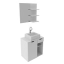 Ver imagem 2 de Gabinete para Banheiro com Espelheira e Cuba BN3618 Branco