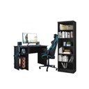 Ver imagem 1 de Escritório com Escrivaninha e Livreiro Preto - Fdecor