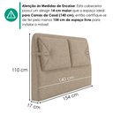 Ver imagem 3 de Cabeceira Casal 140 cm Malu com Frame Linho Sl 65 Peer