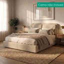 Ver imagem 7 de Cabeceira Casal 140 cm Malu com Frame Linho Sl 65 Peer