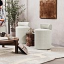 Ver imagem 2 de Puff Decorativo Orgânico Living Aegon Minimalista Bouclê Bege - Desk Design