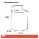 Ver imagem 6 de Puff Decorativo Orgânico Living Aegon Minimalista Bouclê Bege - Desk Design