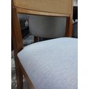 Ver imagem 4 de Kit 2 Cadeira Íris Estofada Madeira Maciça Eucalipto Castanho Cinza