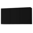 Ver imagem 1 de Armario Aereo 3 Portas 118 cm Suecia Preto Rudk