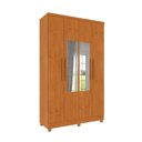 Ver imagem 2 de Guarda Roupa Solteiro com Espelho e pés 4 Portas 2 Gavetas 133cm Amsterdam