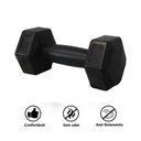 Ver imagem 3 de Halter Dumbell Cement Sextavado Bonafit 6kg Preto