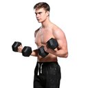 Ver imagem 5 de Halter Dumbell Cement Sextavado Bonafit 6kg Preto
