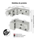 Ver imagem 3 de Armário de Cozinha Completa de Canto Suspenso 325 Cm Preto Nice Madesa 01 Preto