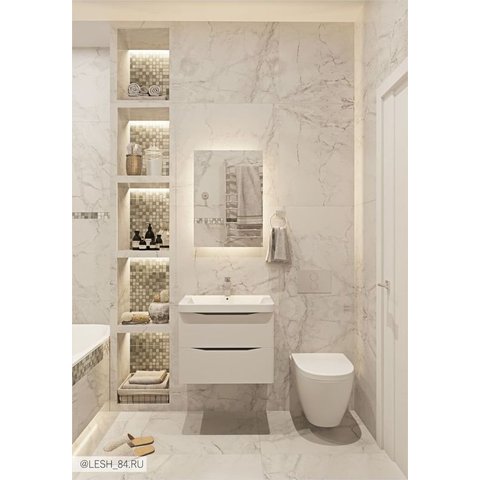 Espelho Lapidado Bisotê Iluminado com LED Neutro - 40x50cm