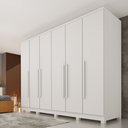 Ver imagem 1 de Guarda Roupa Casal com Pés 6 Portas 4 Gavetas 239cm Veneza