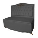 Ver imagem 2 de Cabeceira mais Calçadeira Casal King 195cm Para Cama Box Greta Suede Cinza - DS Estofados