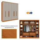 Ver mais imagens de Guarda Roupa Casal com Pés 6 Portas 4 Gavetas 239cm Veneza