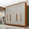 Guarda Roupa Casal com pés 6 Portas 4 Gavetas 239cm Veneza - 1