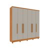 Guarda Roupa Casal com pés 6 Portas 4 Gavetas 239cm Veneza - 2