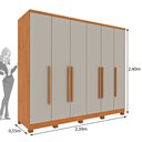 Ver imagem 4 de Guarda Roupa Casal com Pés 6 Portas 4 Gavetas 239cm Veneza