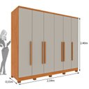 Ver imagem 4 de Guarda Roupa Casal com Pés 6 Portas 4 Gavetas 239cm Veneza