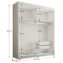 Ver imagem 4 de Guarda-roupa Solteiro La Paz 2 Portas 2 Gavetas com Espelho - Panorama Móveis