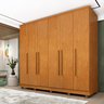 Guarda Roupa Casal com pés 6 Portas 4 Gavetas 239cm Veneza - 1