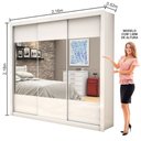 Ver mais imagens de Guarda Roupa Casal Califórnia 3 Portas e 4 Gavetas com Espelho Carioca Móveis