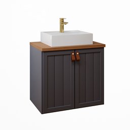 Gabinete Suspenso com Cuba 60cm Brisa Espresso Móveis - 6