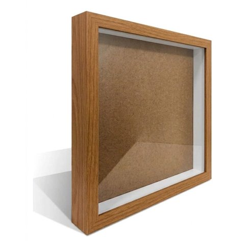 Moldura Quadro Cofre Porta Objetos 3cm 25x25cm