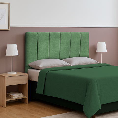 Cabeceira Casal 1.40 cm para Cama Box Laura Suede:Verde Oliva