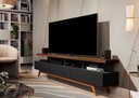 Ver imagem 5 de Conjunto de Sala com Buffet Aparador Celta e Rack para TV 70" Vivare Wood 1.8 Giga Móveis:Preto/Frei