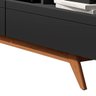 Conjunto de Sala com Buffet Aparador Celta e Rack para TV 70" Vivare Wood 1.8 Giga Móveis:Preto/Frei - 6
