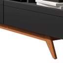 Ver imagem 6 de Conjunto de Sala com Buffet Aparador Celta e Rack para TV 70" Vivare Wood 1.8 Giga Móveis:Preto/Frei