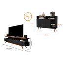 Ver mais imagens de Conjunto de Sala com Buffet Aparador Celta e Rack para TV 70" Vivare Wood 1.8 Giga Móveis:Preto/Frei
