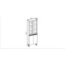 Ver imagem 4 de Paneleiro de Cozinha com 4 Portas e Porta de Vidro Bege/Ébano/Off White