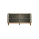 Ver imagem 4 de Buffet Retrô 4 Portas Pés Madeira Maciça 160cm Off White