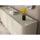 Ver imagem 3 de Buffet / Balcão Fl 1.60m Modelo Retrô 4 Portas Cor Off White Pt