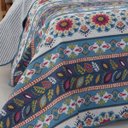 Ver imagem 3 de Colcha Patchwork Queen Size Dupla Face C/ Porta Travesseiro Lucca 4 Rozac