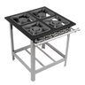 Fogao 4 Bocas M14 Queimador Duplo Premium 40X40 Perfil 9Cm Para Panela - Metalmaq - 1