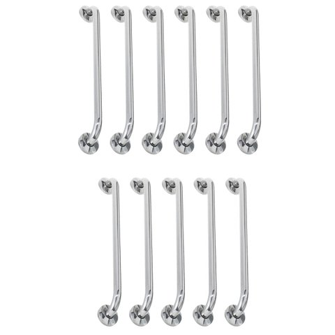 Alça de Apoio 80cm Barra Inox Kit 11 Unidades Segurança Idoso Deficiente Cadeirante Box Banheiro Cor