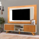 Ver imagem 1 de Painel Grécia 1,80m com Led e Rack Logan 1,80m 2 Portas:nature/off