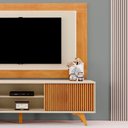 Ver imagem 6 de Painel Grécia 1,80m com Led e Rack Logan 1,80m 2 Portas:nature/off