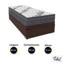 Ver imagem 3 de Cama Box Baú Solteiro Marrom e Colchão Airtech 100 D33 Ortobom