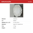 Ver imagem 7 de Vaso Decorativo de Cerâmica Marfim 9x30x30cm Enfeite Sala Mesa Estante Aparador