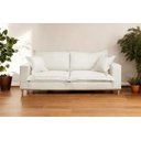 Ver imagem 4 de Sofá Fixo Odisseu 2 Lugares 1,60m Castellar Móbile Linho Bege Claro