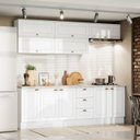 Ver imagem 2 de Cozinha Modulada 11 Pecas 240 Cm Ce381 Americana Branco Calcare Henn