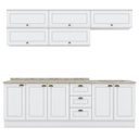 Ver imagem 1 de Cozinha Modulada 11 Pecas 240 Cm Ce381 Americana Branco Calcare Henn