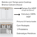 Ver imagem 7 de Cozinha Modulada 11 Pecas 240 Cm Ce381 Americana Branco Calcare Henn